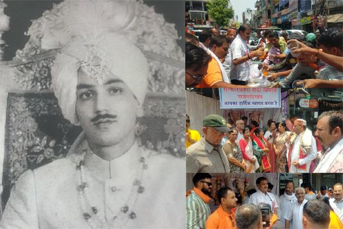 राजा दिग्विजय दास की स्मृति में शरबत वितरित