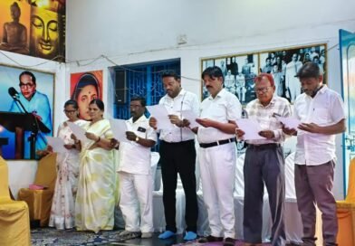 बौद्ध संघ गुढियारी के नव निर्वाचित पदाधिकारियों ने ली शपथ, समाजहित में कार्य करने का लिया संकल्प